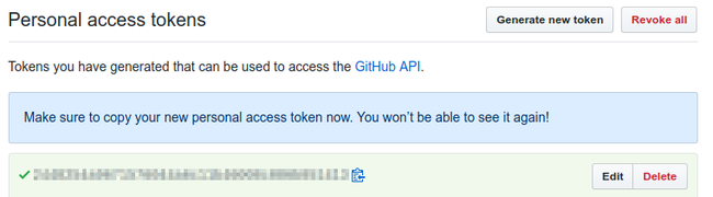 GitHub token GitHub token