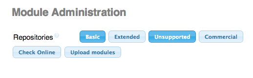Module Administration Options. Module Administration Options.