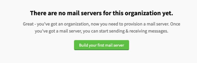 The Postal Create Mail Server Page The Postal Create Mail Server Page