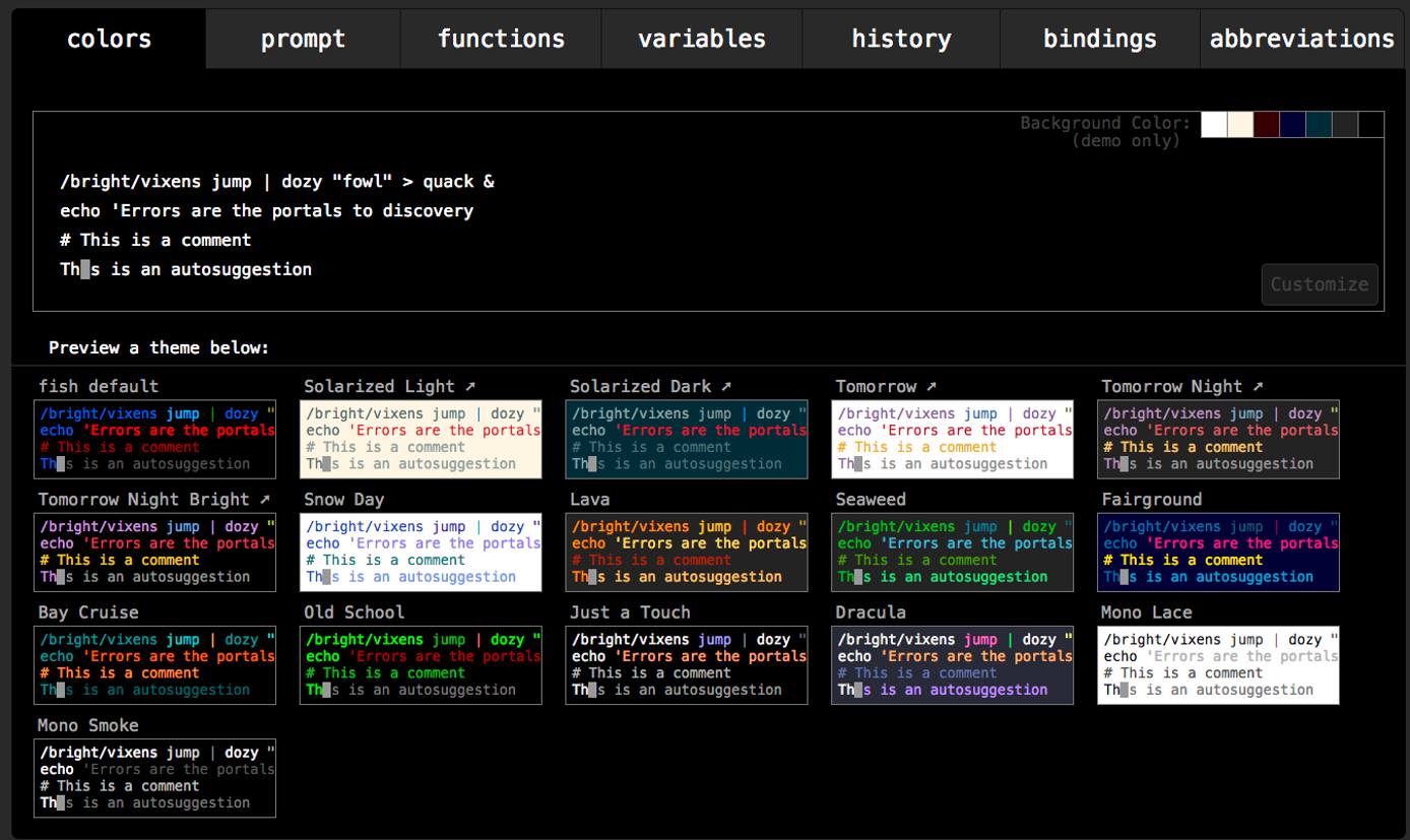 Customized Fish Shell Configuration File Customized Fish Shell Configuration File
