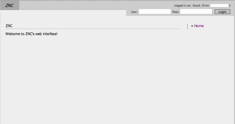 ZNC’s Web Admin
