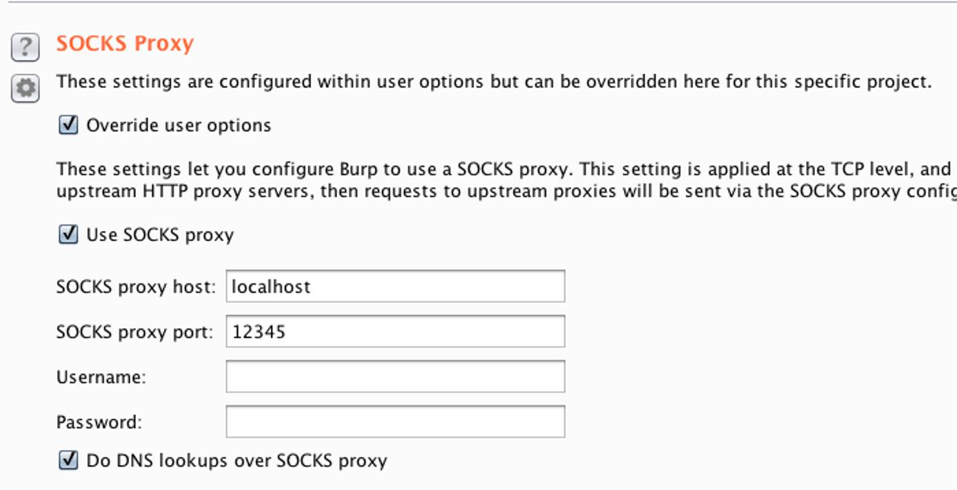 Burp Suite proxy settings Burp Suite proxy settings