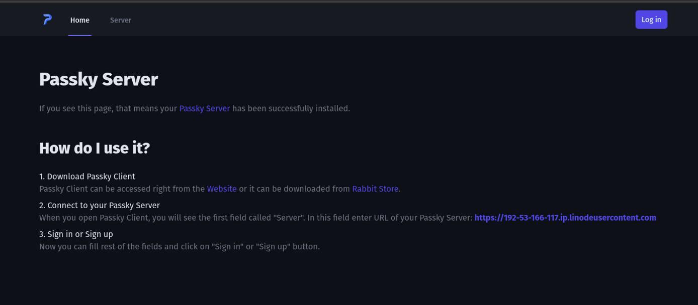 Screenshot of Passky front page Screenshot of Passky front page